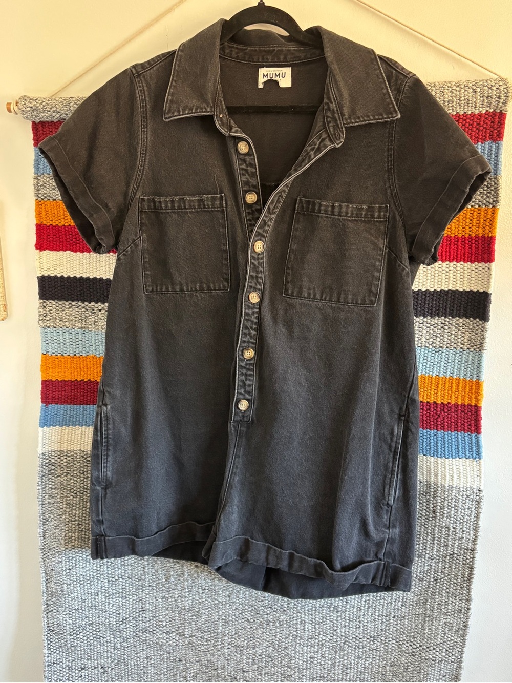 Show Me Your MuMu Black Washed Jumpsuit